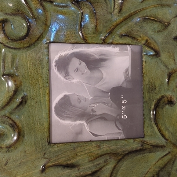 SET of three almost 12x12 metal embossed frames holding 5x5 pictures NEW - Picture 5 of 7